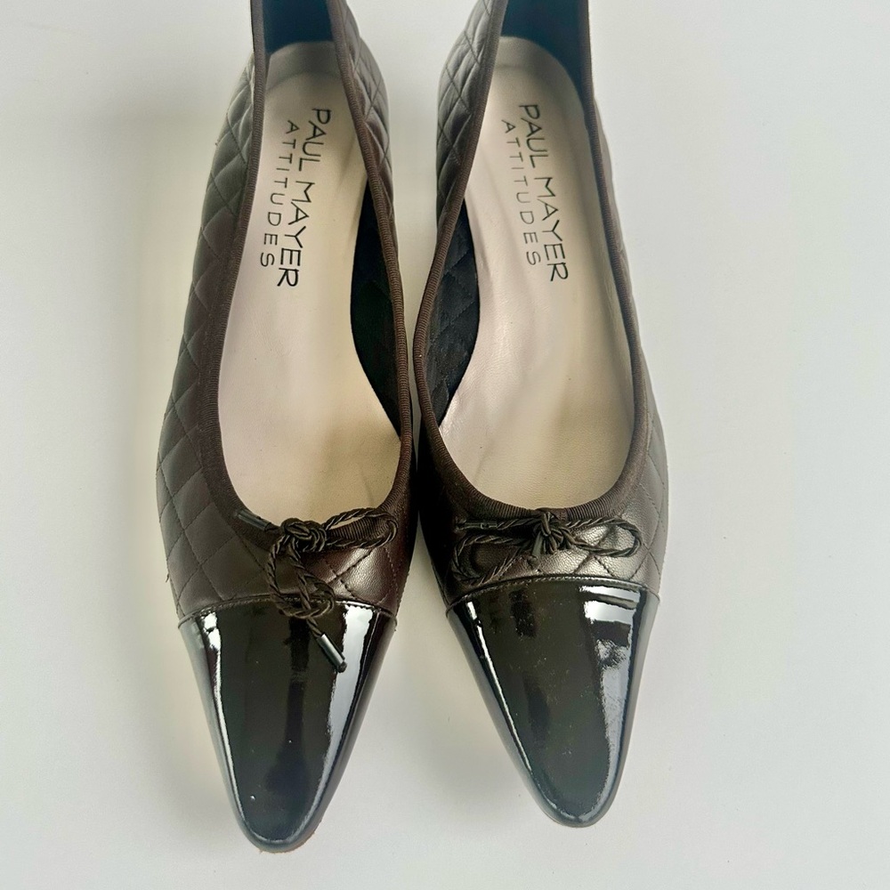 Paul Mayer Attitudes quilted kitten-heel pumps